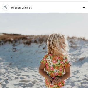 Wren and James floral rash guard
